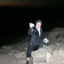 Finding a cache at night - on top of a small mountain!